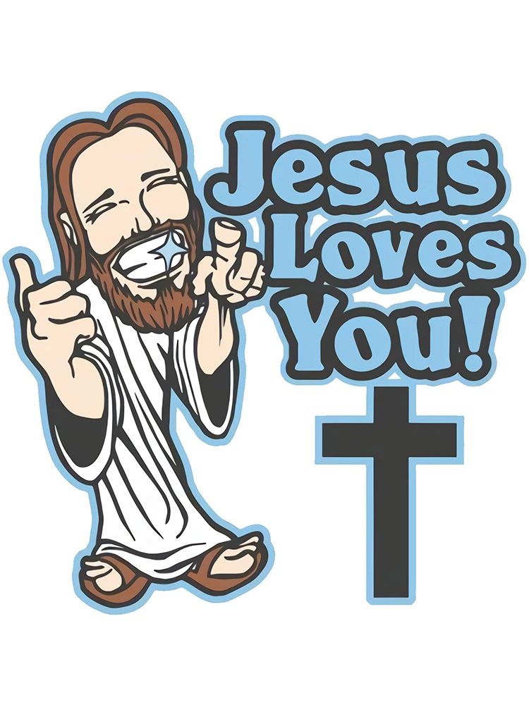 Rule My life Jesus Loves You！Car Stickers Decal Anime Cute Car Accessories Decoration Pegatinas Para Coche