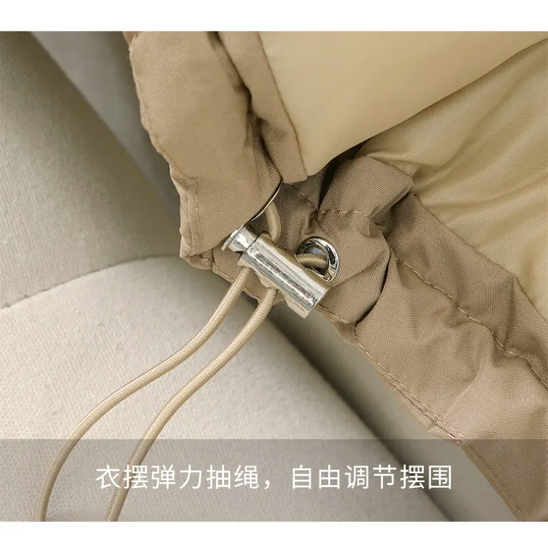 Women Feather  Cotton Jacket Short New Korean Version Hooded  Thickened Cotton Jacket Smaller Winter Cotton Coat Jacket Winter