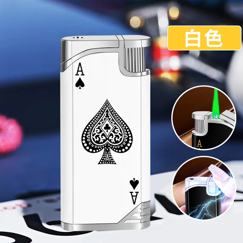 

Creative Metal Direct-charge Lighter Blue Flame Windproof Moxibustion Essential for Home Use EDC Interesting Men's Gift