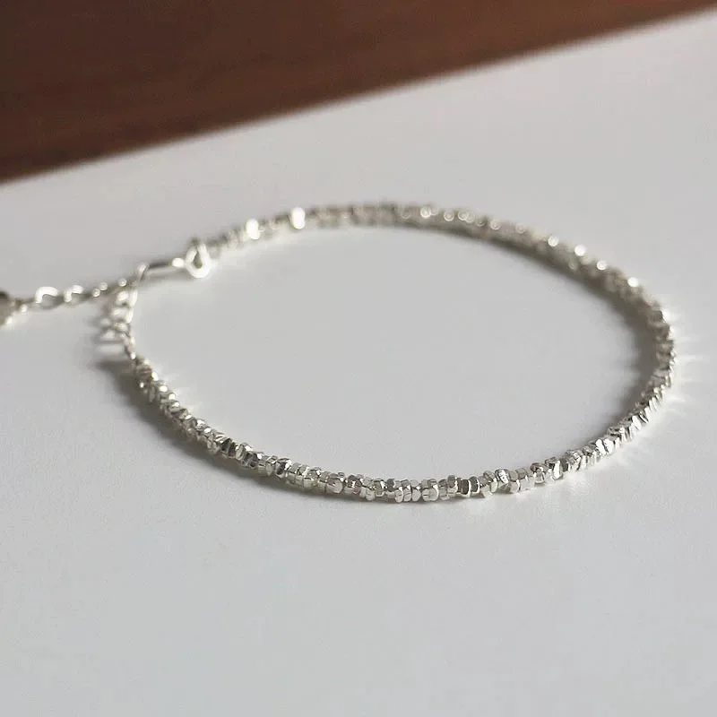 925 Sterling Silver Bracelets for Women Men String Accessories Trend Mini Beads Pendant Party Jewelry Gift