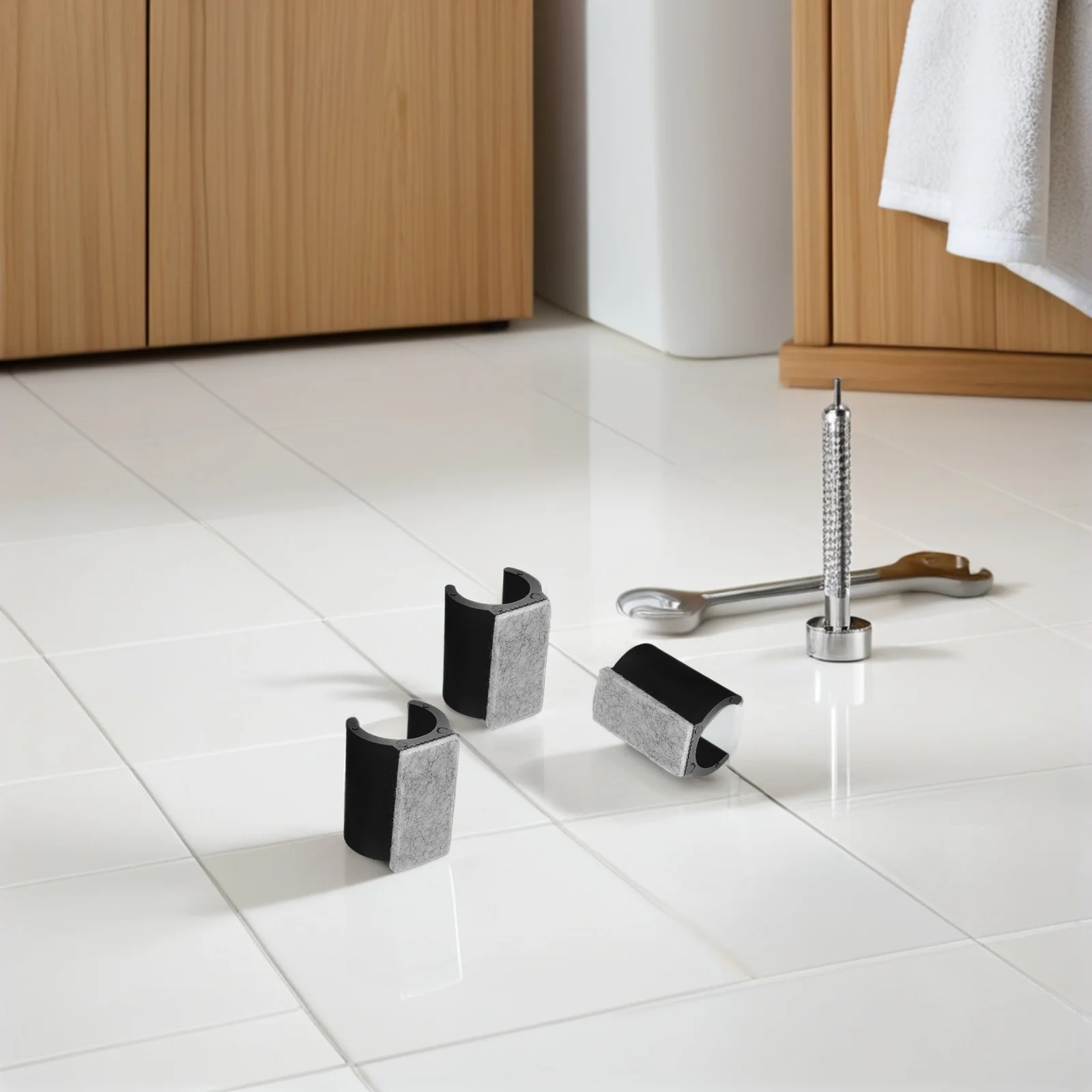 

4Pcs U Shaped Felt Chair Pads Furniture Legs Protection Cushions Noise Reducing Non Slip Pads for Hardwood Floors