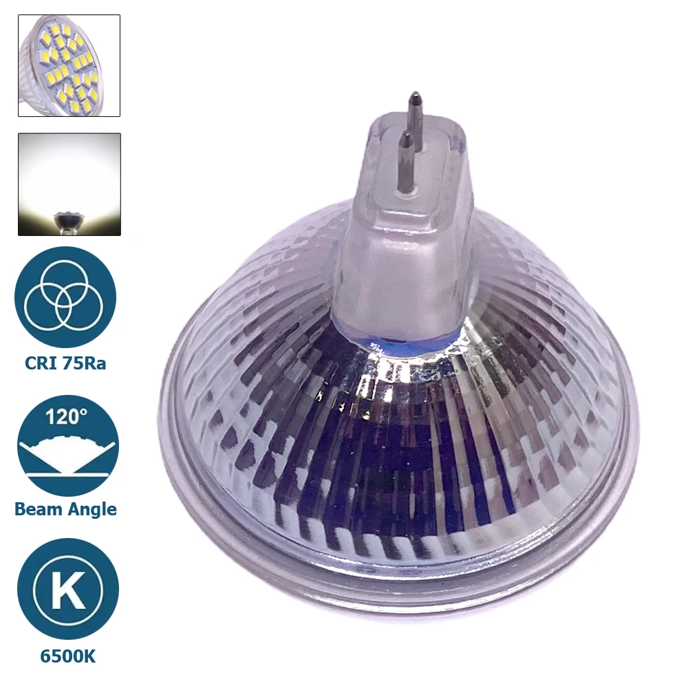 

MR16 Spotlight LED Light 6W SMD5050 Chip Downlight Super Bright 12V Mini Decorative Lighting Bulb 120Degree Beam Angle Night