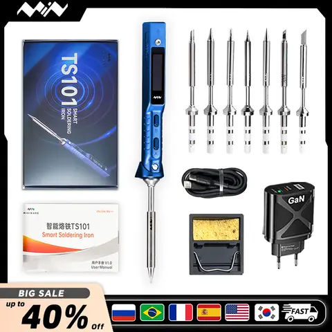 Miniware TS101 Soldering Iron Original Portable Adjustable Temperature Digital Solder Station Tip TS-BC2 PD3.1 TS100 Upgrade