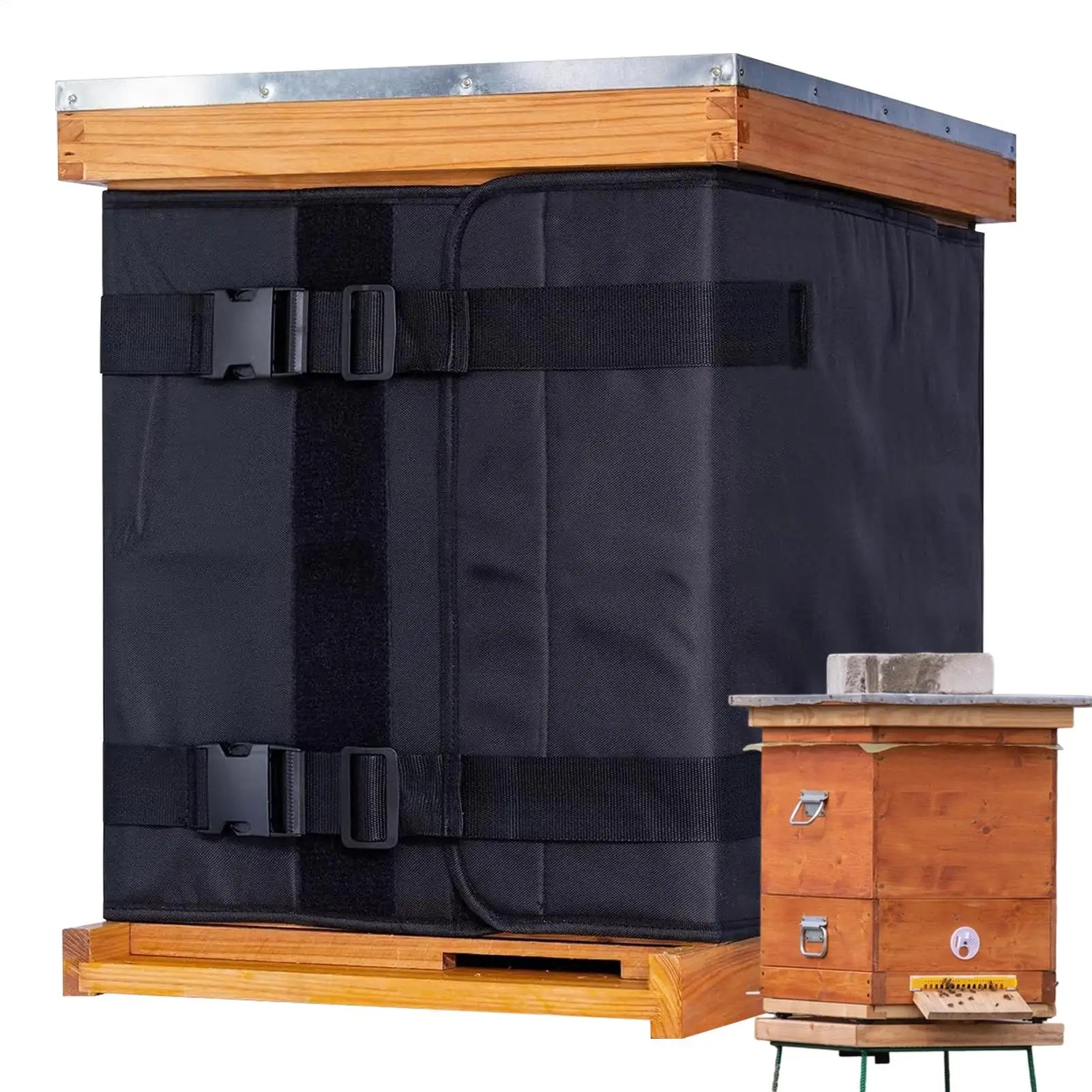 600D Oxford Cloth Bee Hive Wrap For Winter Warm Windproof, Waterproof Beehive Insulation Wrap Beehive Warmth Cover for Garden