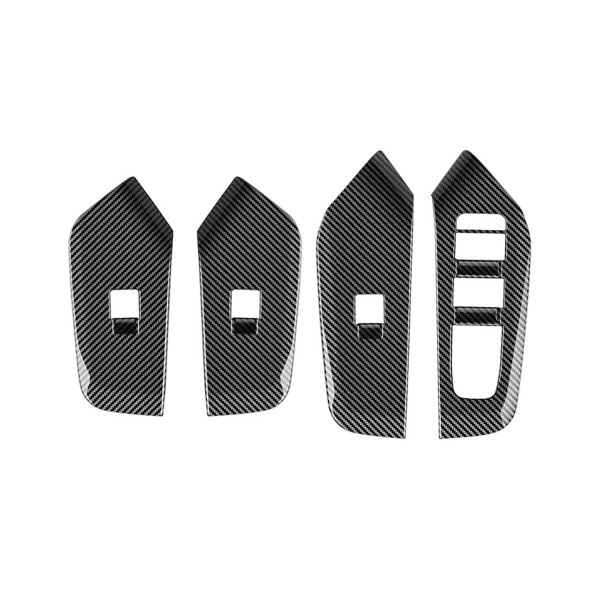 Car Carbon Fiber Interior Door Armrest Window Glass Switch Frame Panel Trims 4PCs for Toyota Prius 60 Series 2022 2023