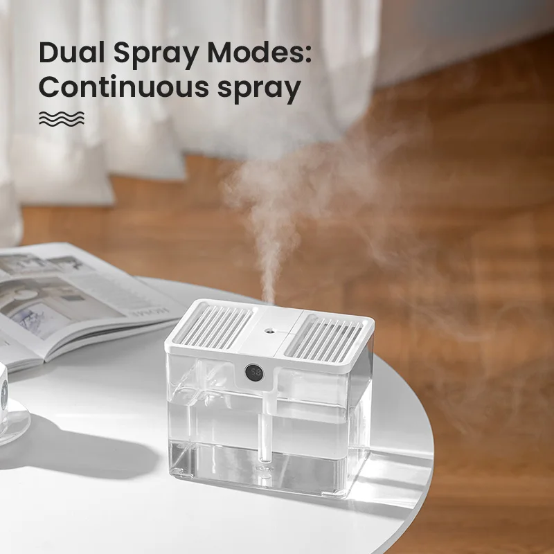 Увлажнитель воздуха ультразвуковой с USB-зарядкой и 2 режимами распыления