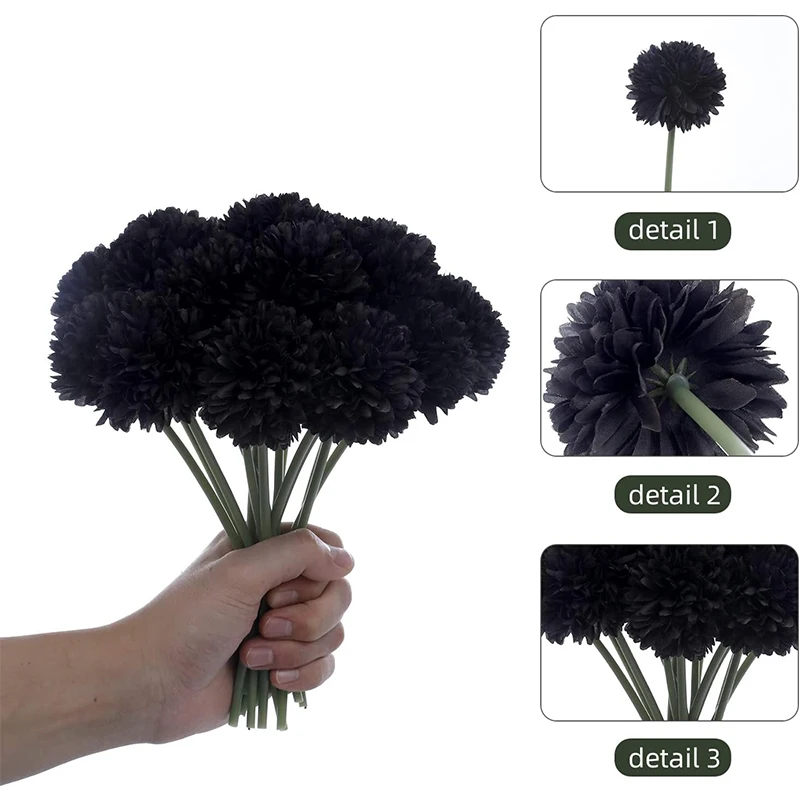 2/4 Stück Herbst Künstliche Blumen Dekor Seide Gänseblümchen Künstlicher Blumenstrauß für Zuhause Hochzeit Dekor Party Halloween Dekoration Gefälschte Blume – Detail 8