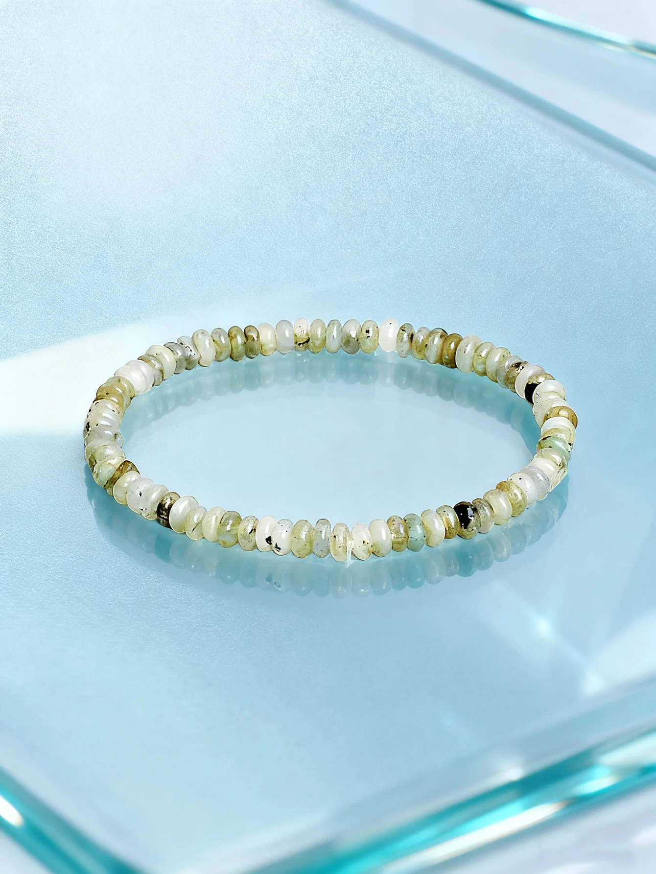 الحجر الطبيعي رمادي اللابرادوريت سوار المعداد حبة 4x2 مللي متر للطاقة الريكي شفاء حسن الحظ سحر ومشاعر إيجابية مجوهرات هدية