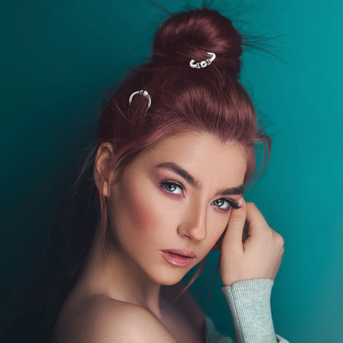 

Hair Clips 4 Bags Silver Cuffs Durable Party Wedding Bridal Prom Hair Decor Braid Pins Styling Accessories