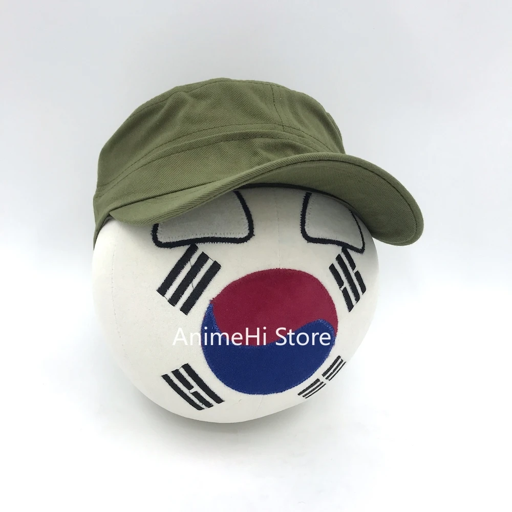 

South Korea Ball and Military cap Doll KOR countryballs plushies Cosplay Polandball Plush Toy for Gift 20CM