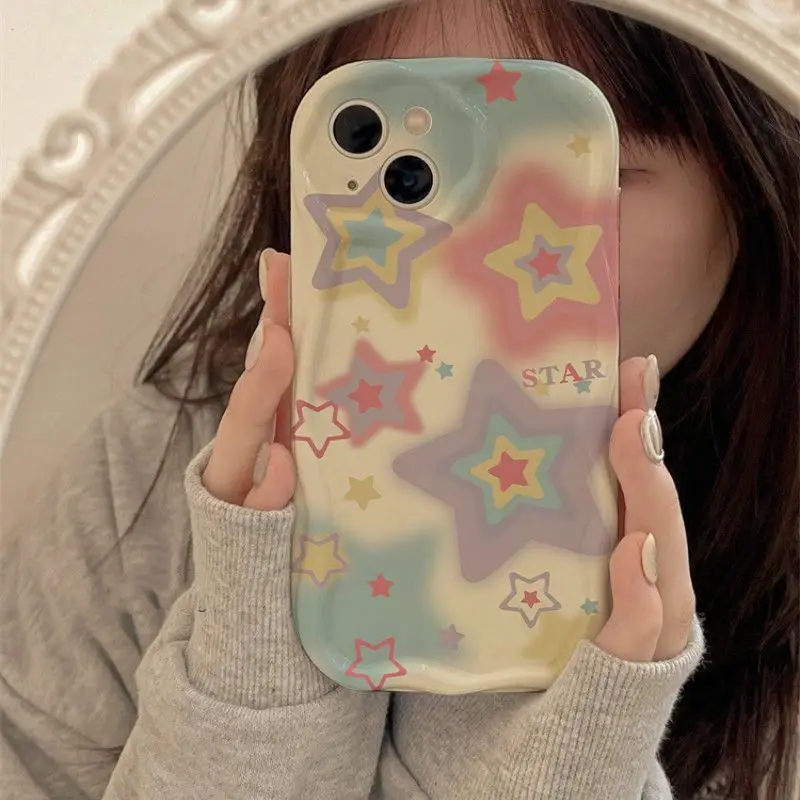 Gradient Stars Phone Case For Xiaomi Redmi Note 12 4G 10 11 12S 10S 11S 10T 11T 8 9 POCO M3 M4 Pro Plus 5G Soft Silicone Cover