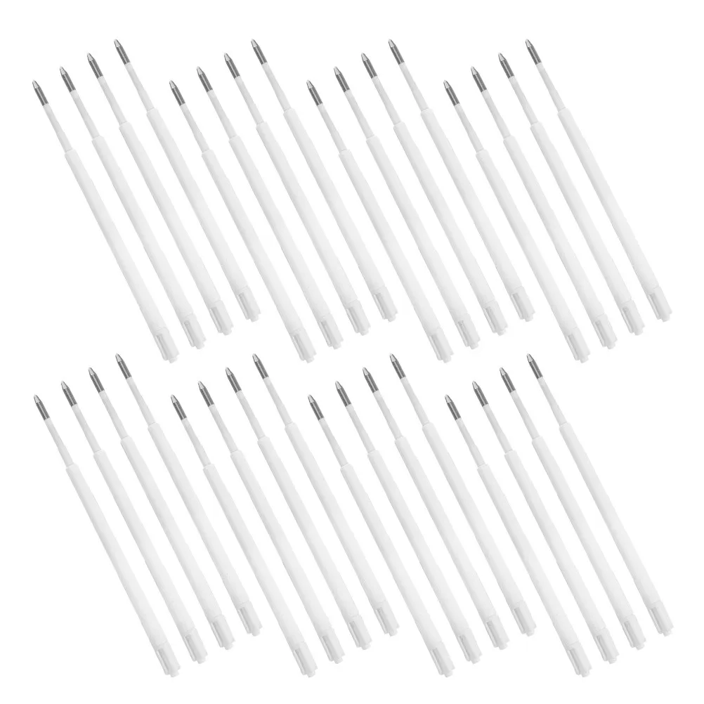 

50 шт. сменных стержней для шариковых ручек, черные чернила высокой емкости для плавного письма, пластиковые сменные стержни для ручек для ежедневников