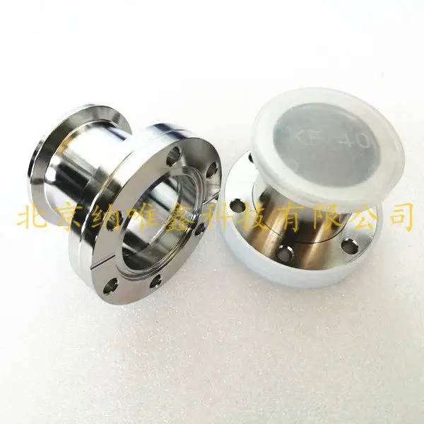 1Pcs 304 Vacuum CF to KF Flange Vacuum Adapter Through Reducer CF-KF16 25 40 35 63 100