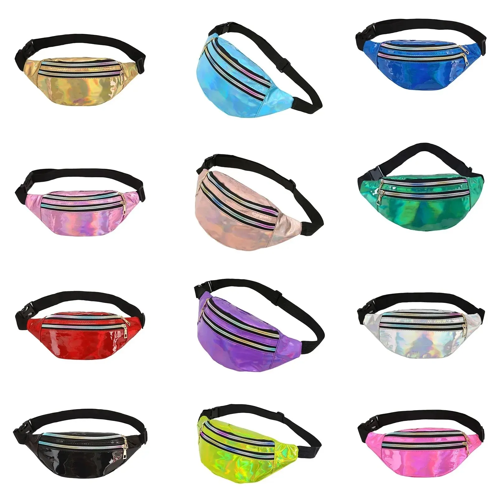 

Waist Bag Laser Belt Bag Holographic Fanny Pack Designer Cute Waist Packs Bum Bag Party Travel Fashion Girls Shoulder Glitter
