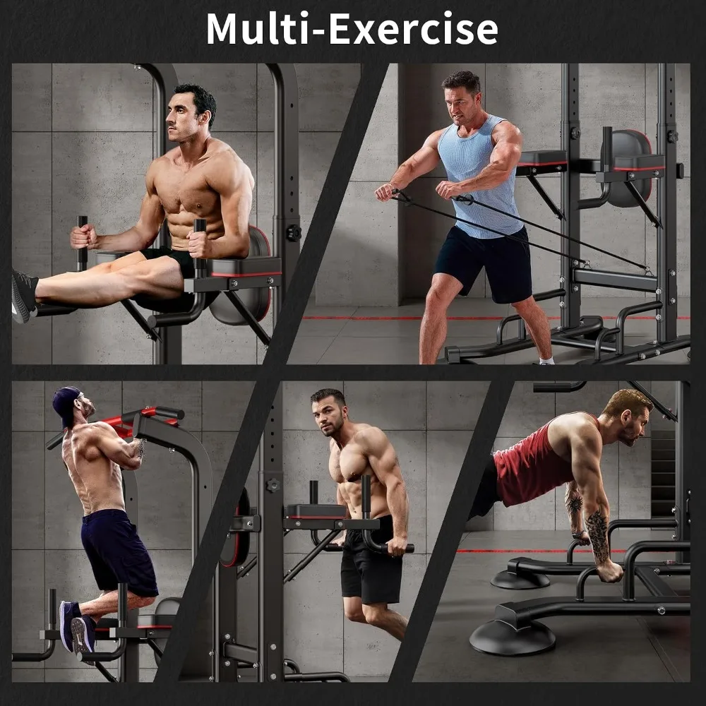 Pull Up Bar and Dip Station Adjustable Home Gym Fitness Equipment