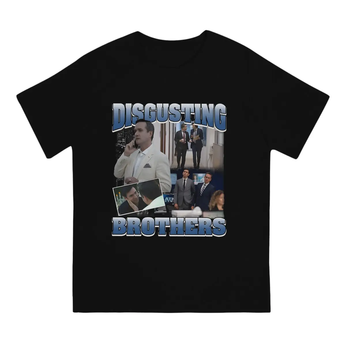 Disgusting Brothers T-Shirts for Men Kendall Roy Novelty Cotton Tees Round Neck Short Sleeve T Shirts Summer Clothing