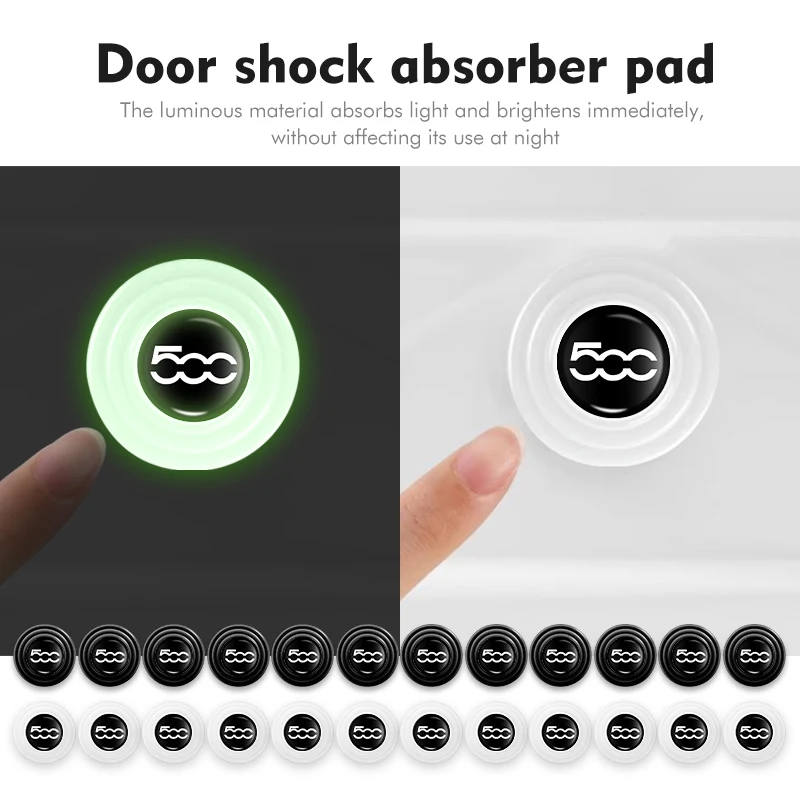 4/8/12PCS Car Door Shock Absorber Gasket Anti-collision Pad Protector Stickers For Fiat Grande Punto 500 Abarth Tipo Panda Brave