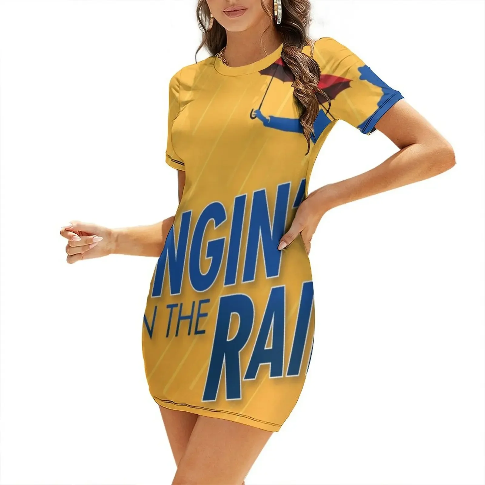 

Singin in the rain Short-Sleeved Dress birthday dresses for women birthday dress for women luxury 2026