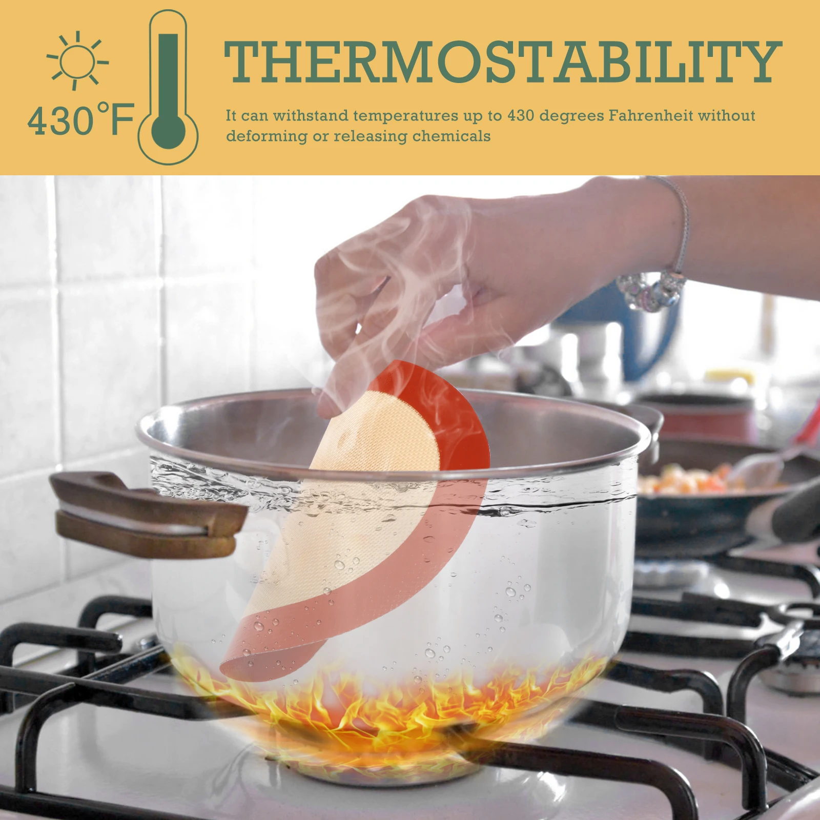 

8 Inch Silicone Baking Mat Nonstick Oven Liner Reusable Air Fryer Accessories Heat Resistant Kitchen Trivets Pastry Sheet For