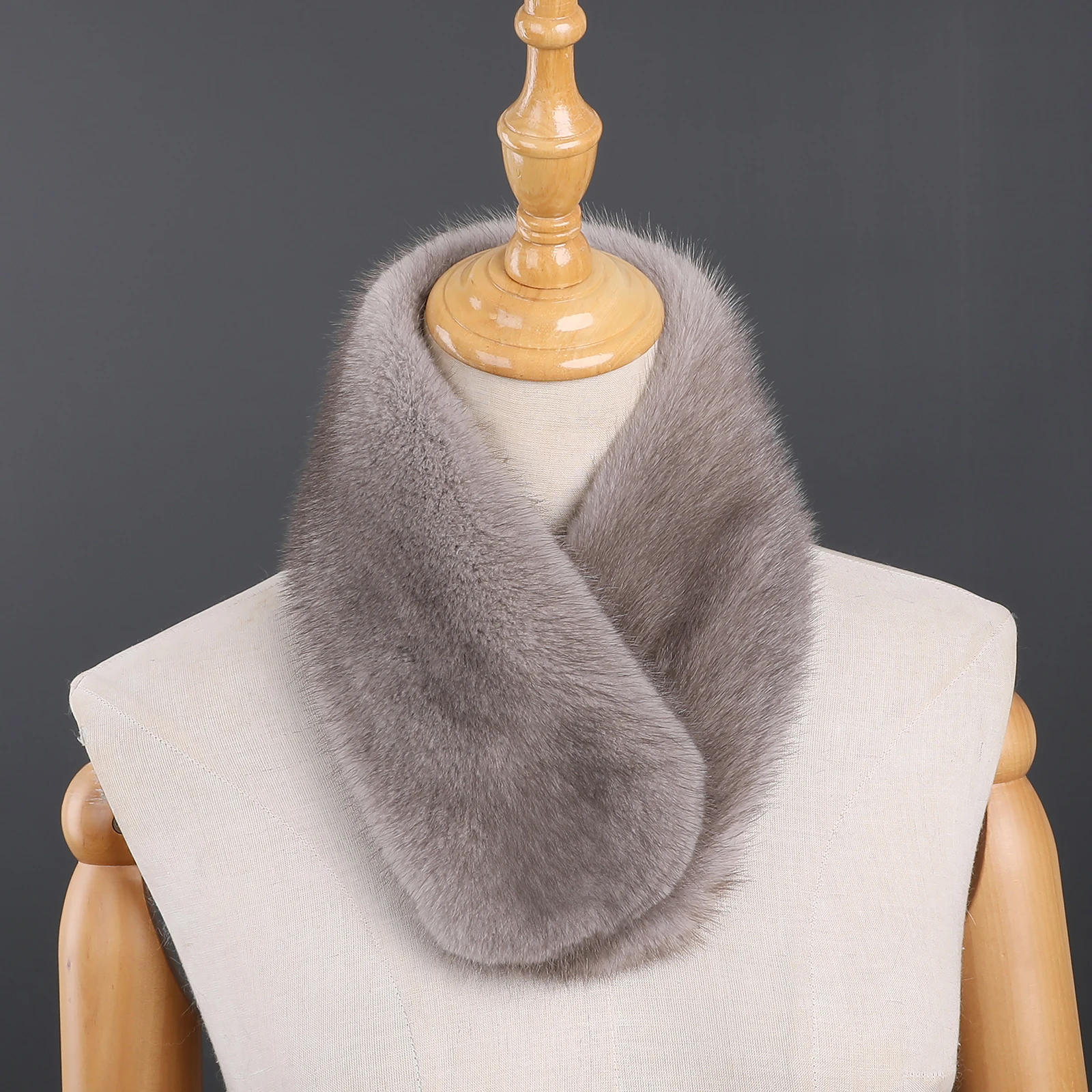 Luxury Unisex Genuine Mink Fur Scarf Winter Warm Neck Warmer Real Fur Collar Fashion Scarves For Cold Weather