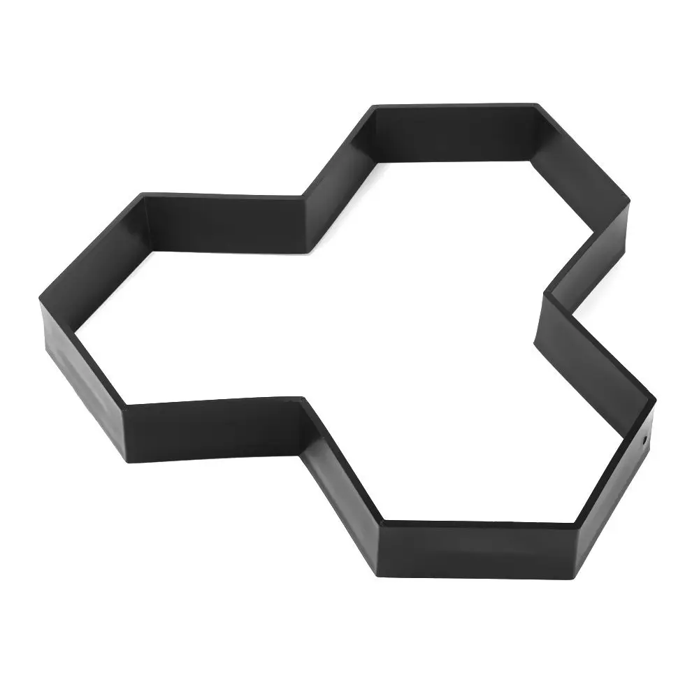Plastic Lawn Decoration Variety Shapes Floor Pavement Beton Brick Maker Cement Mould Concrete Molds DIY Garden Path