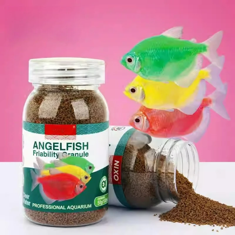 Tropical Fish Food High Protein Small Granules for Color Enhancement & Growth, Non Cloudy Water Formula for Small Community Fish