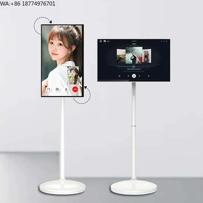 21.5 Inch Scalable Smart Interactive Display LCD Touch Screen with 4+64GB Moving Portable Floor Standing Smart Tv Monitors