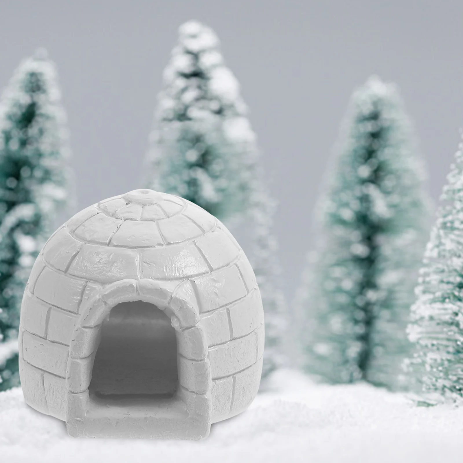 Mini Toy Micro Landscape Ornament Igloos Resin Craft Winter Picture Ice House Statue