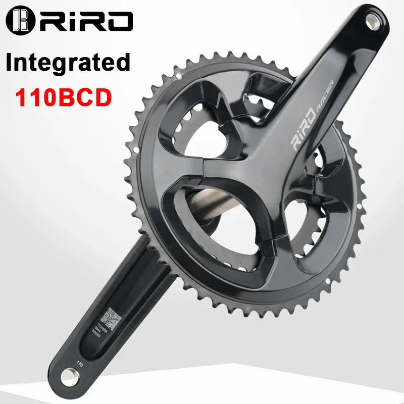 

RIRO 110BCD Road Bicycle Intergrated Crankset 170mm Crank Set 34-50T Double Chainrings Sprockets Hollow Folding Bike Chainwheel