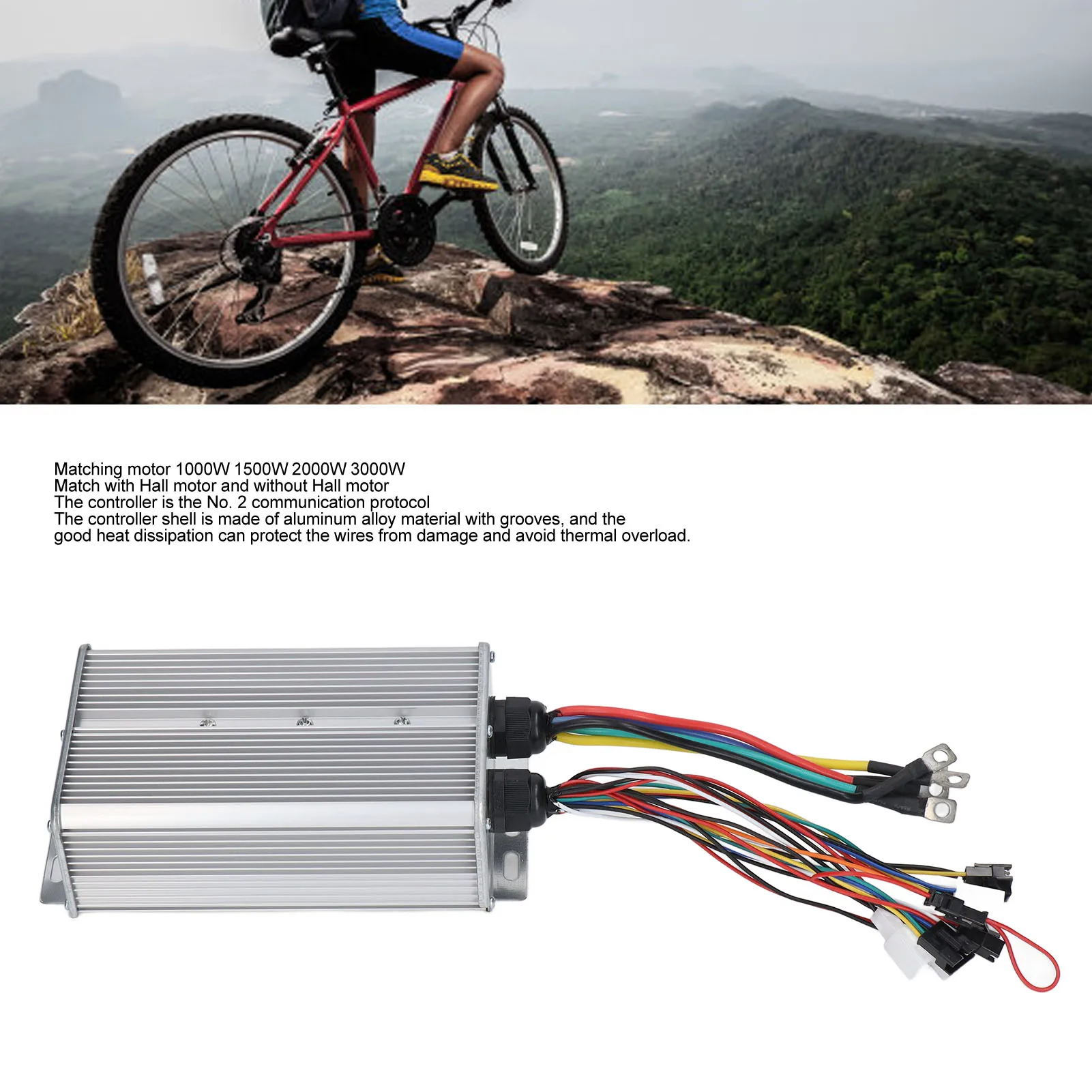 

48V 72V Electric Bike Controller Electric Bike Sine Controller Dual Mode for Lithium Battery Modification Accessories