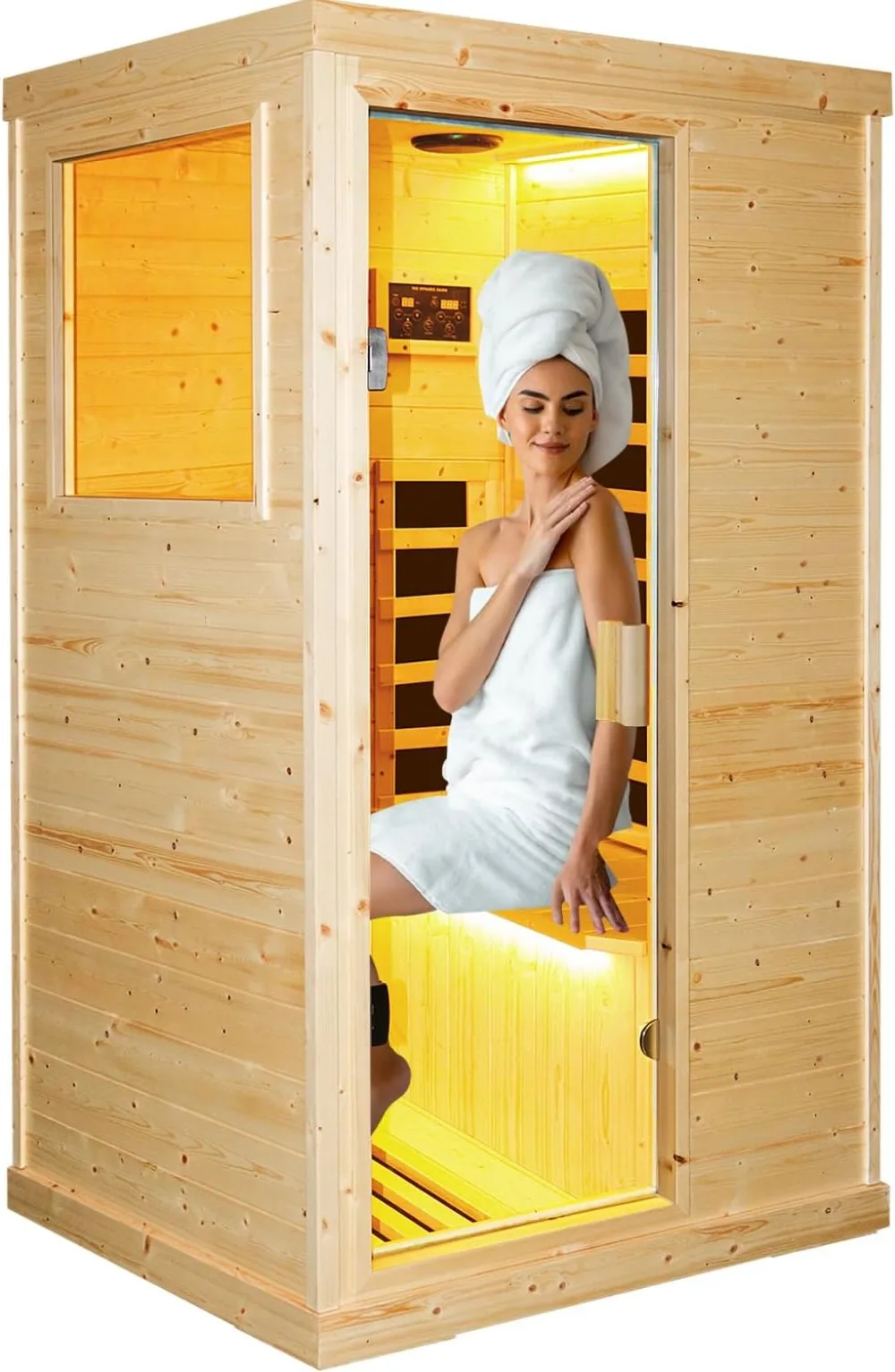 ANDFZ Infrared Home Sauna,Portable Sauna for Home, Personal Sauna at Home Full Body Red Light Far Infrared 900W Dry Saunas