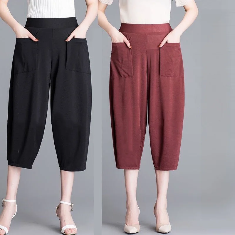 

Брюки Bla Harlan Sle Casual, тонкая версия, женские летние модные брюки-фонарики с высокой талией, корейская версия, для повседневной носки