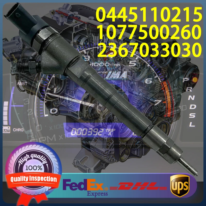 

0445110215 107750-0260 23670-33030 23670-33010B Common Rail Injector For Toyota Yaris 1.4 D D-4D MINI COOPER One R50 R53 Engine