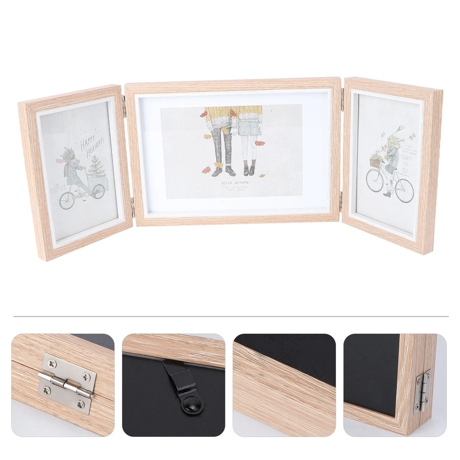 Self Standing Frame Photo Albums Multi-functional Picture Vintage Triple Cat Frames Wedding