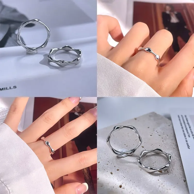 Sterling Silver 925 Rhombus Ring Gift Silver Jewelry for Women Birthday Party Exquisite Jewelry Matching