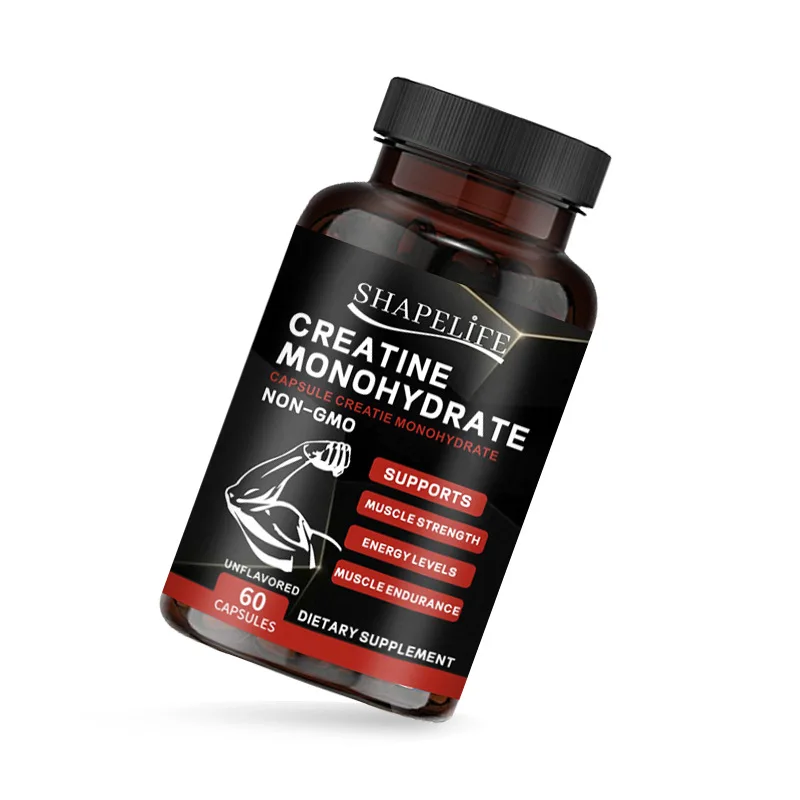 Creatine Capsules - Pre-Workout Muscle Booster - Creatine Monohydrate Capsules for Maximum Performance Dietary supplement