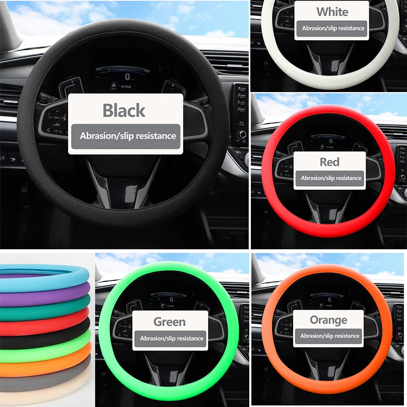 Auto Sommer Silikon Lenkrad abdeckung universelle elastische Handschuh abdeckung Textur weiche