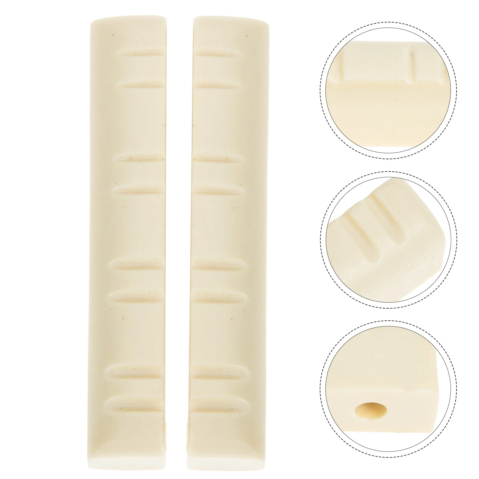

2 Pcs Ballad Mandolin Pillow Instrument Supplies 35x1cm Abs Guitar Bridge Bone Replace Nut