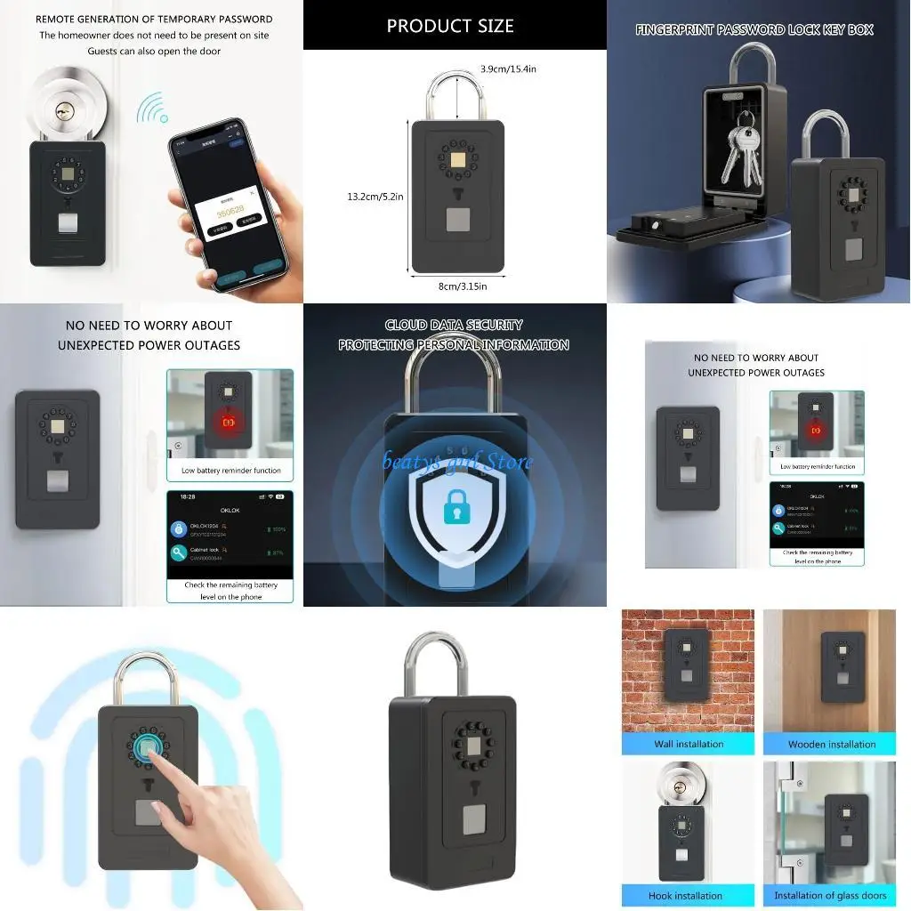 المفتاح الذكي C7AB ينظم فتح اتصال البلوتوث ببصمة الإصبع للمنزل