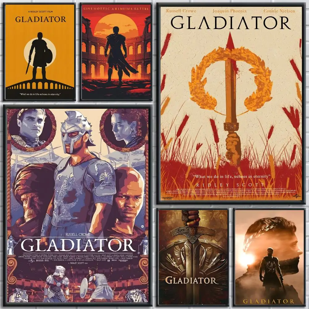 Gladiator movie wall art Poster Painting Prints Wall Art Picture Film Room Home Bar Cafe Decor Home  Mural
