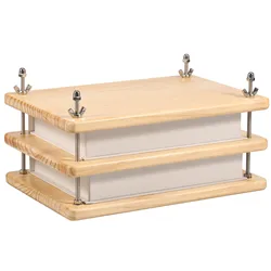 Book Press Bamboo Wood Book Binding Press Portable Paper Press for Bookbinding Practical Book Binding Tools for Craft