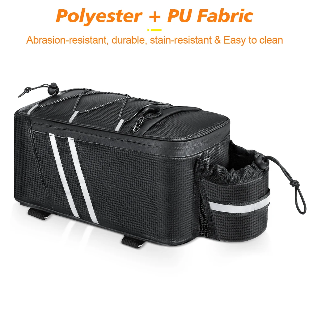 NEWBOLER 10L Fahrrad-Gepäckträgertasche, wasserabweisende Fahrradtasche, Fahrrad-Rücktasche, Bikepacking-Zubehör – Detail 11