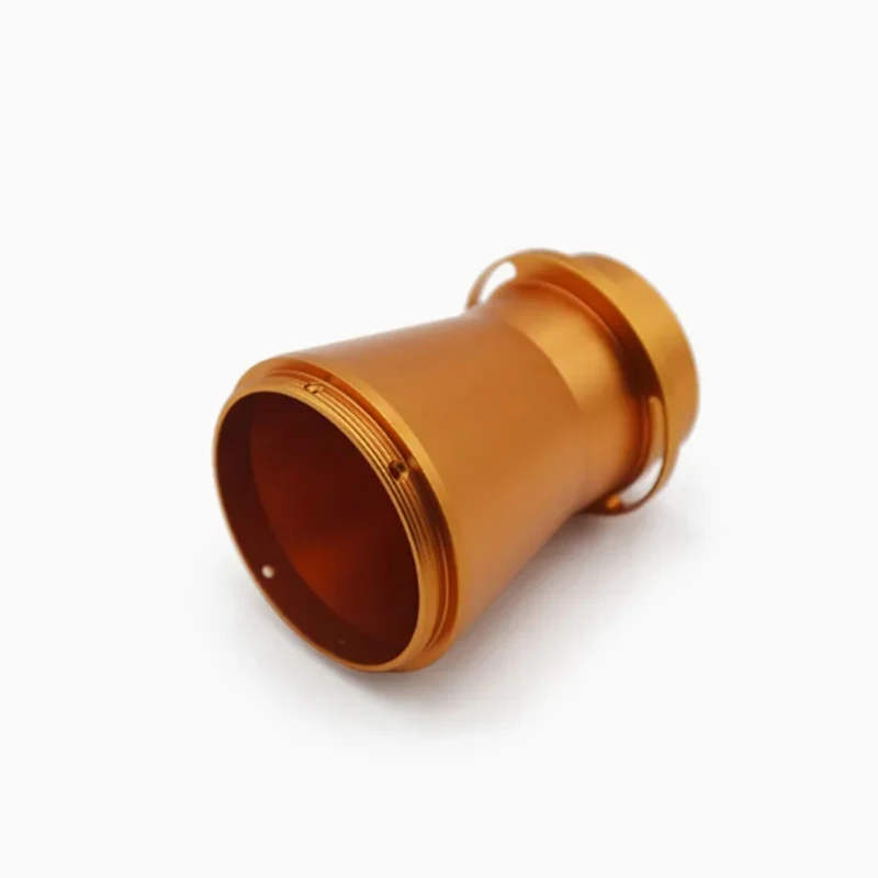 

Custom CNC machined aluminum alloy material anodized orange cylindrical shell