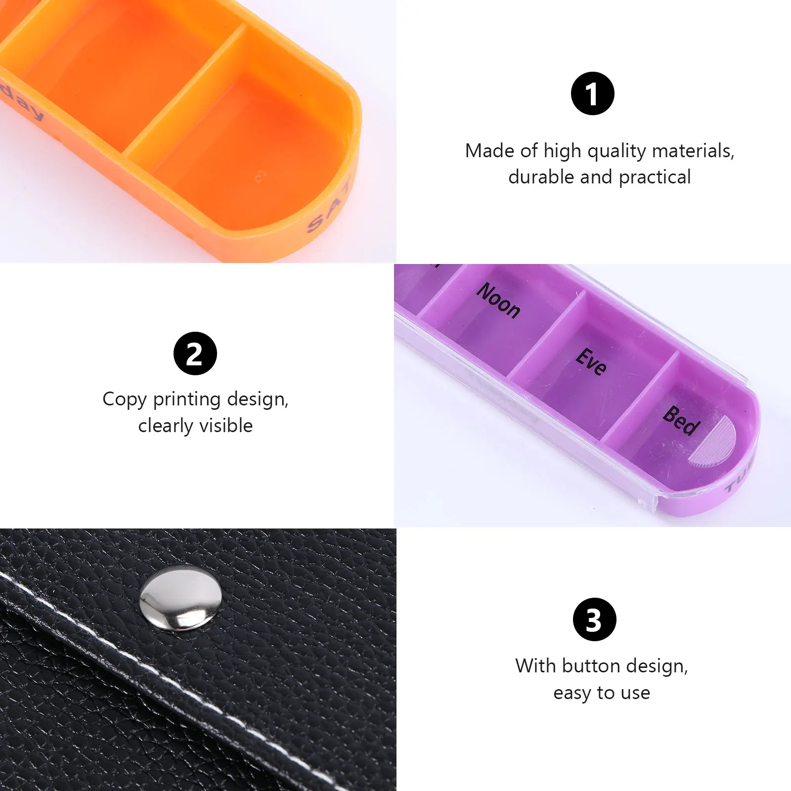 

28 Grids Box 7 Days Organizer Portable Medicine Container Lightweight Daily Medicine Box Storage For Patients