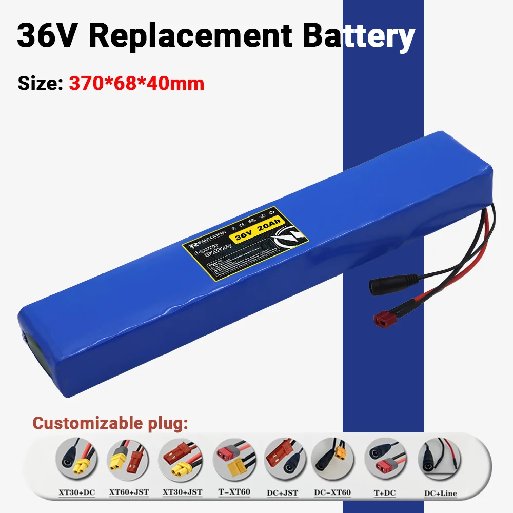 36V 20AH 18650 Li-ion Battery Rechargeable Bicycle 500W E Bike Electric Li-ion Battery Pack 36v Battery Electric Moped Scooter