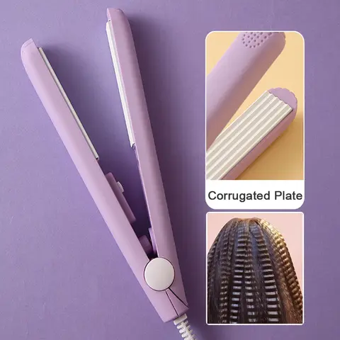 2024 Best Verkopende Mini Haar Krultang Pluizige Spalk Flat Iron Curling Gegolfde Plaat Pro Elektrische Haar Crimper Voor Alle Haarlengtes
