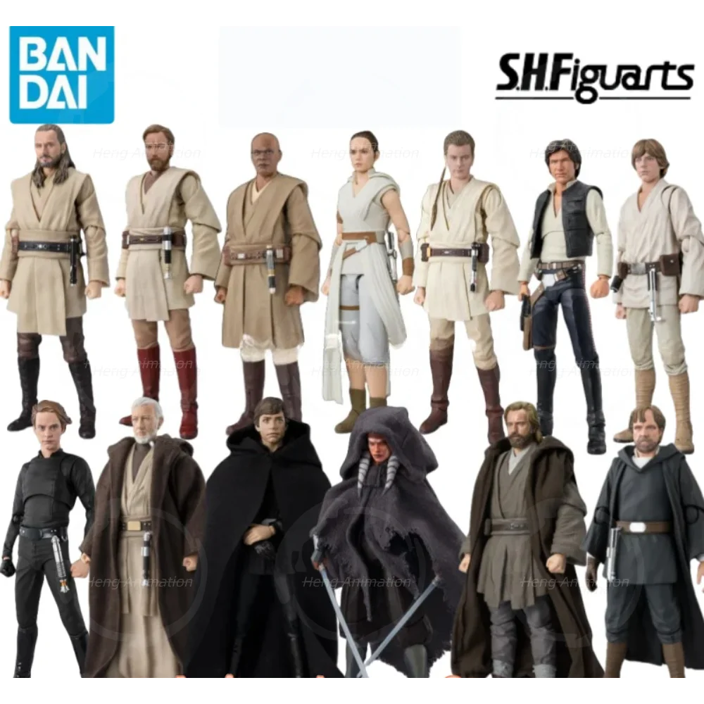 

Bandai Original SHFiguarts SHF Star wars Luke Skywalker Obi-Wan Kenobi Anakin Jinn Anime Action Figure Toys Collectible Model
