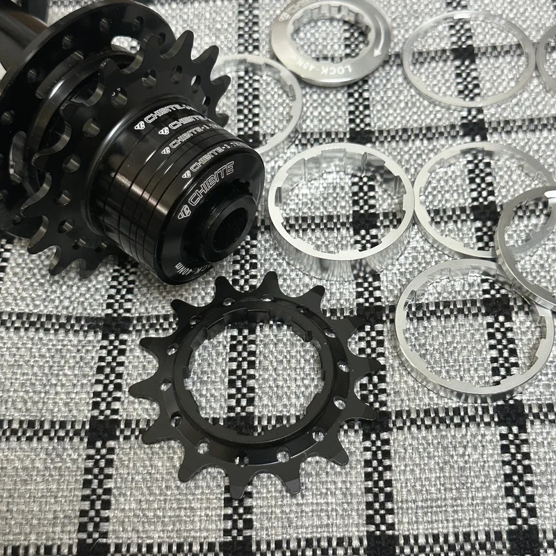Chibite Flywheel Set Chrome-Molybdenum Steel Hg Freewheel Single-Speed Cassette Thick Anti-Bite 9-to-1 Chainring Anti-Drop Chain