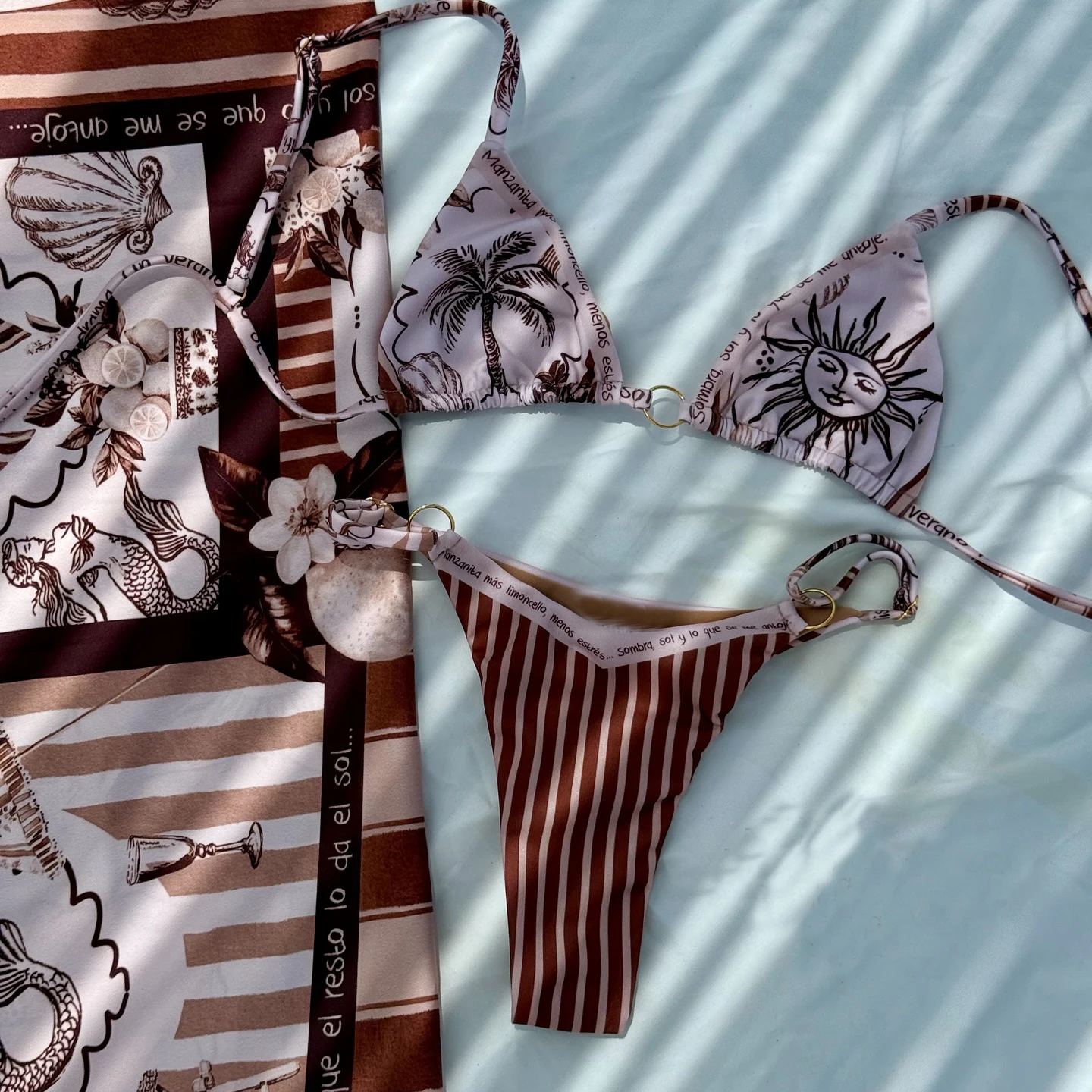 Bedruckter Bikini 2026 Mikro-Badeanzug für Damen, sexy Bademode, weiblich, Bandeau-Biquini, Push-Up-Badeanzug, brasilianischer Badeanzug, Strandmode