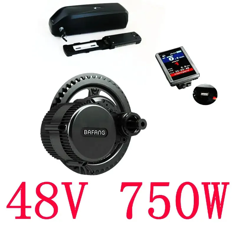 8fun Bafang Bbs02b 48v 750w Mid Drive Ebike Kits Motor P850c Lcd With 48v 11.6ah Down Tube Lithium Ion Battery